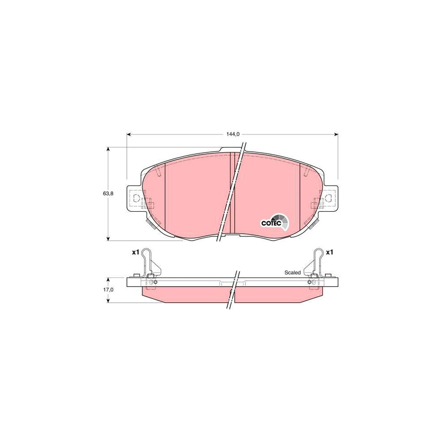 TRW Cotec Gdb3235 Brake Pad Set With Acoustic Wear Warning