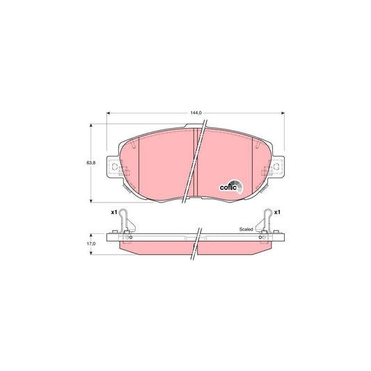 TRW Cotec Gdb3235 Brake Pad Set With Acoustic Wear Warning