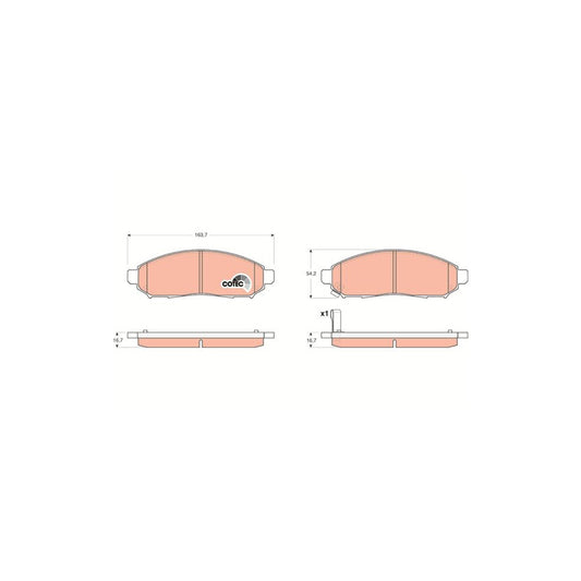 TRW Cotec Gdb3404 Brake Pad Set With Acoustic Wear Warning