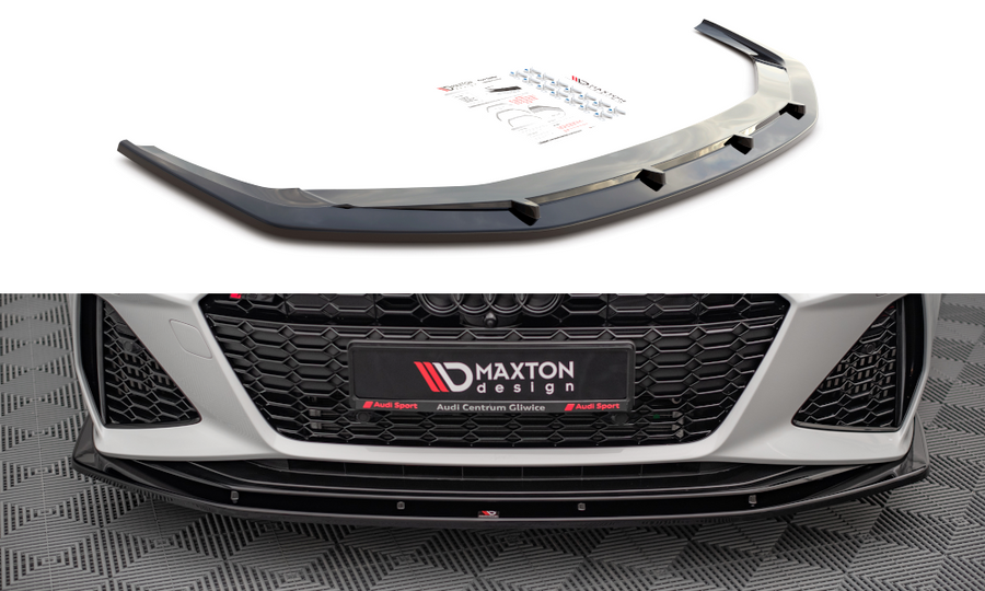 Maxton Design AU-RS6-C8-FD2T Front Splitter V.2 Audi RS6 C8 / RS7 C8 | Duco Car Parts UK Car Parts