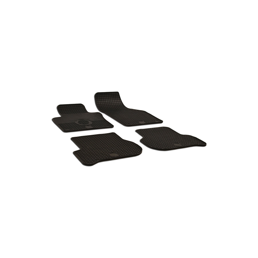 WALSER Tailored 50602 Floor mat set Elastomer, Front and Rear, Quantity: 4, Black