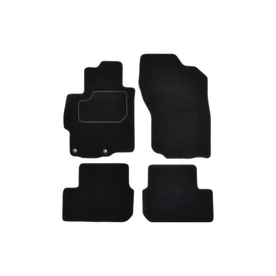 MAMMOOTH Tailored A041 MIT75 PRM 01 Floor mat set for MITSUBISHI Lancer VIII Saloon (CY_A, CZ_A) Textile, Front and Rear, Quantity: 4, Black