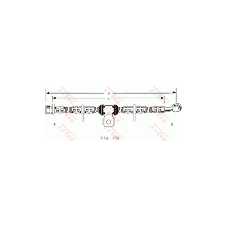 TRW PHD195 Brake Hose for HONDA PRELUDE 696Mm