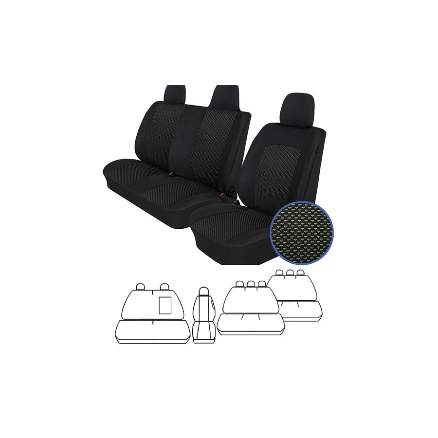 FROGUM S-/56_T06 Car seat cover Black, Front and Rear