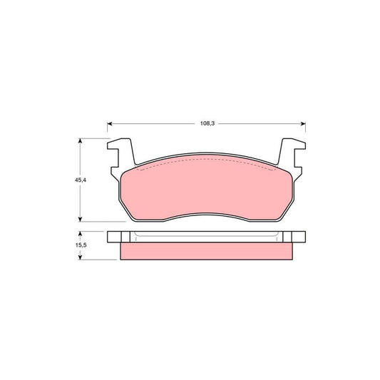 TRW Gdb303 Brake Pad Set For Nissan Micra I Hatchback K10 Not Prepared For Wear Indicator