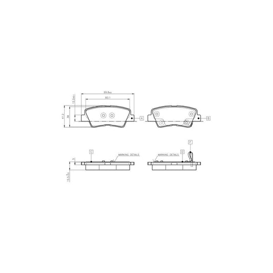 Bosch 0986Tb3102 Brake Pad Set 