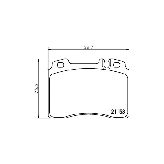 Hella 8DB 355 007 471 Brake Pad Set Prepared For Wear Indicator