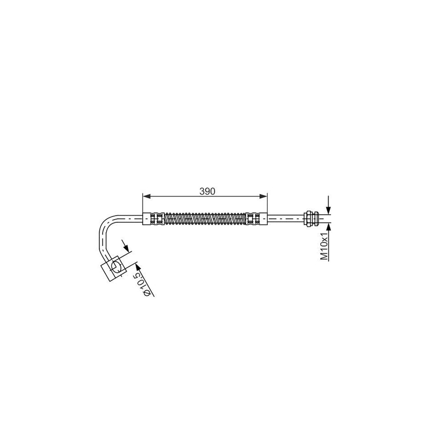 BOSCH 1 987 476 984 Brake Hose 390Mm M10X1 