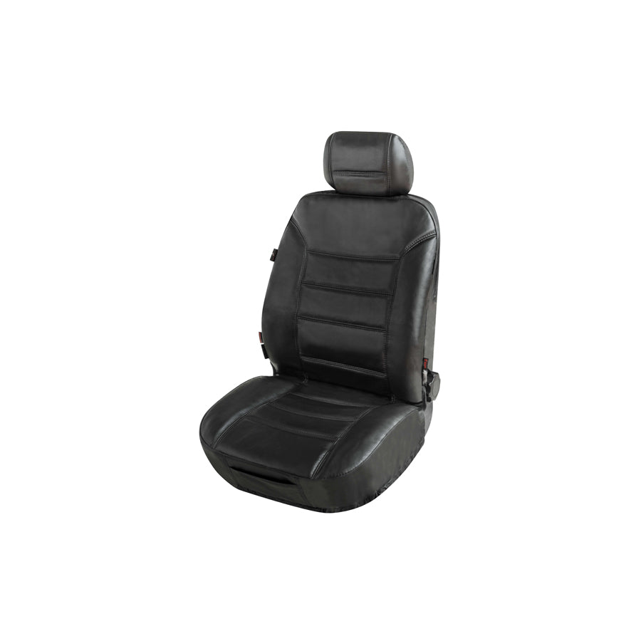 WALSER Billy 19635 Car seat cover Black, Leather, Front