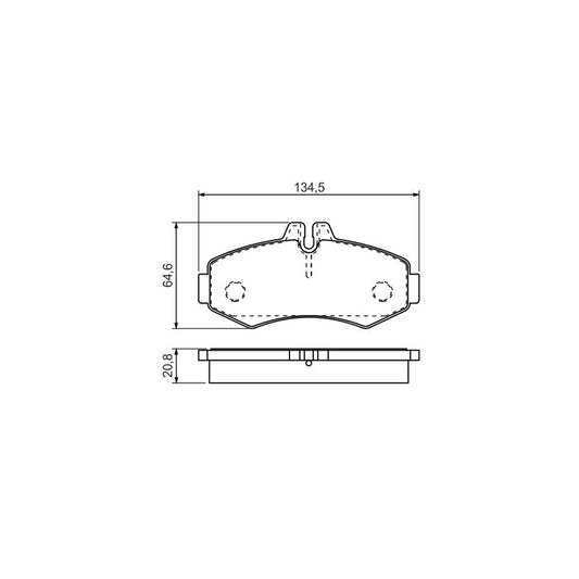 Bosch 0986494451 Brake Pad Set With Anti Squeak Plate BP1374