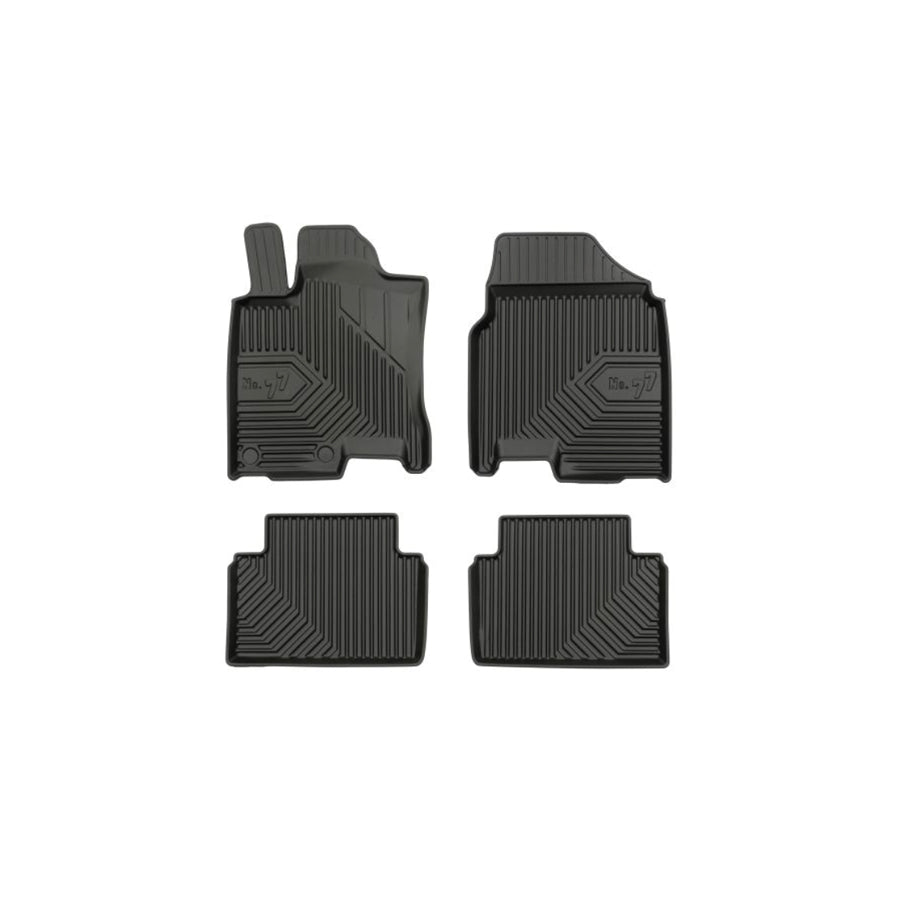 FROGUM Tailored 77408289 Floor mat set for NISSAN Qashqai / Qashqai+2 I (J10, NJ10) Elastomer, Front and Rear, Quantity: 4, Black, (LHD)