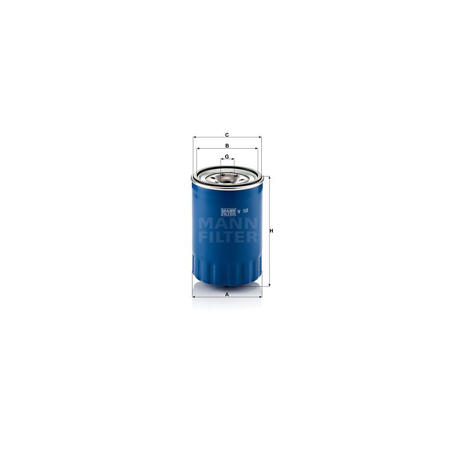 MANN-FILTER W 1035 Oil Filter Spin-on Filter