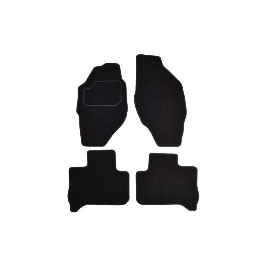 MAMMOOTH A041 ISU10 PRM 01 Floor mat set for ISUZU D-Max I Pickup (TFR, TFS) Textile, Front and Rear, Quantity: 4, Black