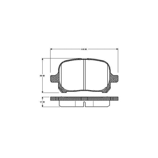 Bosch 0986Tb2754 Brake Pad Set Excl Wear Warning Contact