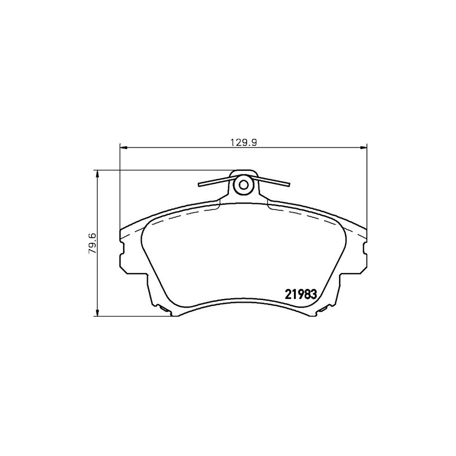 Hella 8DB 355 006 711 Brake Pad Set With Acoustic Wear Warning With Brake Caliper Screws