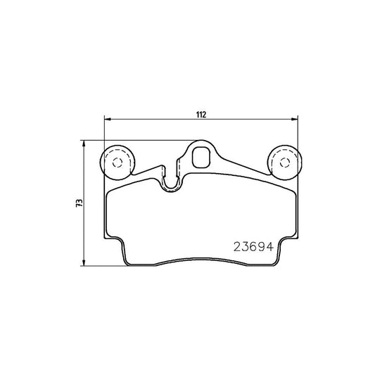 Hella 8DB 355 018 711 Brake Pad Set Prepared For Wear Indicator With Counterweights