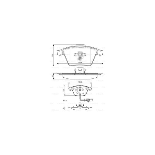 Bosch 0986494271 Brake Pad Set For Audi A8 D3 4E2 4E8 Incl Wear Warning Contact With Anti Squeak Plate With Mounting Manual With Piston Clip BP1182