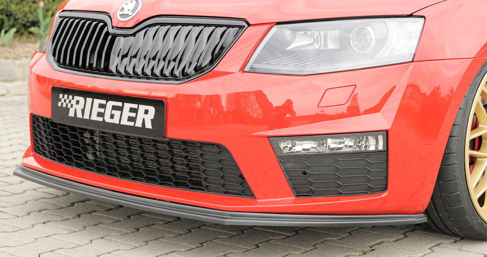 Rieger 00079012 Skoda 5E Octavia RS Front Splitter -  Matte Black