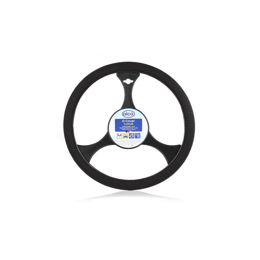 ALCA Luxus 591000 Steering wheel cover Black, ?: 37-39cm, PVC