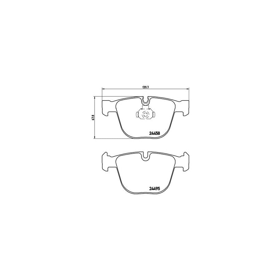 Brembo P 06 050 Brake Pad Set Prepared For Wear Indicator With Piston Clip