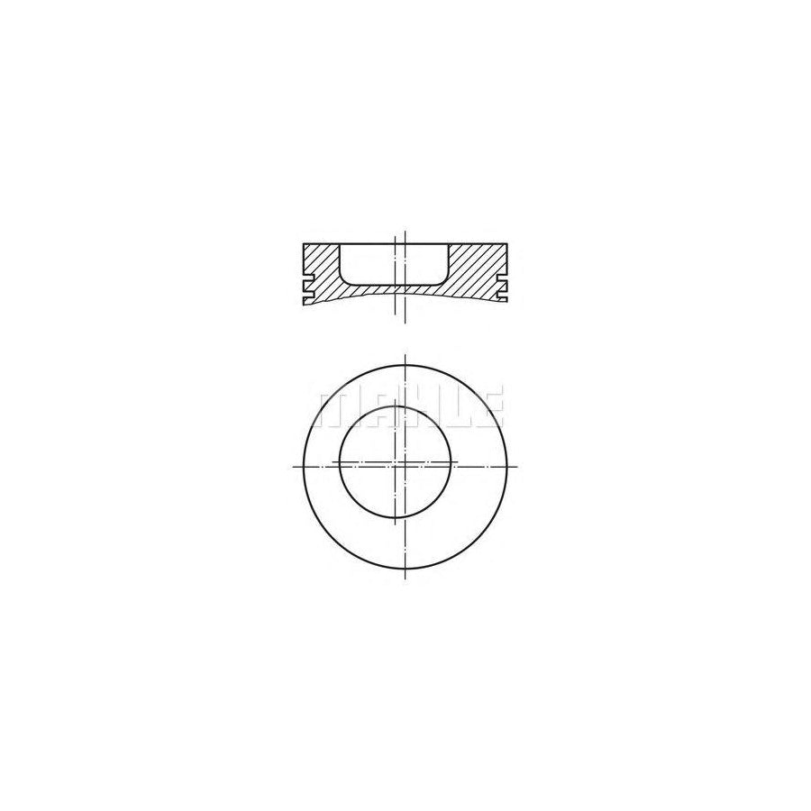 MAHLE ORIGINAL 0435200 Piston 84,45 mm, with piston rings, with piston ring carrier