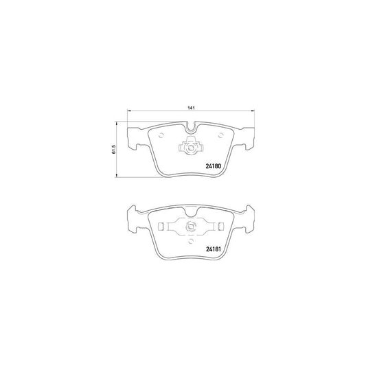 Brembo P 50 116 Brake Pad Set Prepared For Wear Indicator