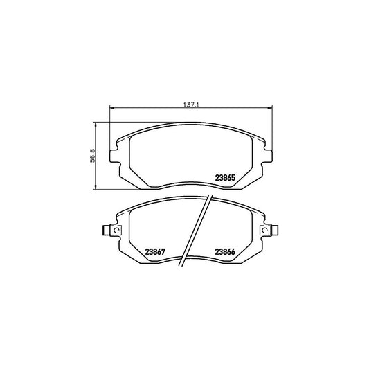 Hella 8DB 355 010 211 Brake Pad Set With Acoustic Wear Warning