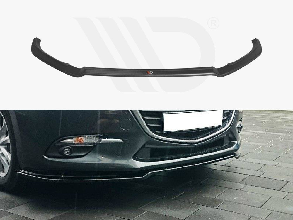 Maxton Design MA-3-3F-FD1T Front Splitter V.1 Mazda 3 MK3 Facelift | Duco Car Parts UK Car Parts