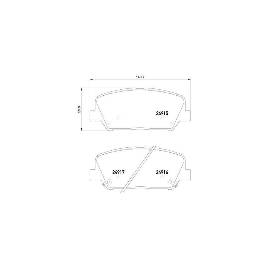 Brembo P 30 065X Brake Pad Set With Acoustic Wear Warning