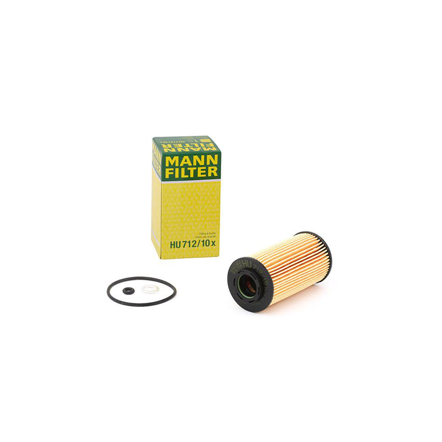 MANN-FILTER HU 712/10 x Oil Filter with seal, Filter Insert