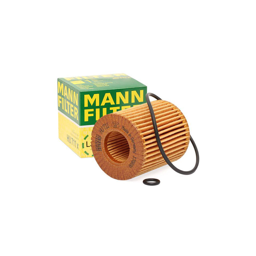 MANN-FILTER HU 711 x Oil Filter with seal, Filter Insert