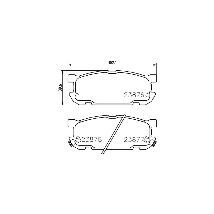 Hella 8DB 355 010 271 Brake Pad Set For Mazda Mx 5 Ii Nb With Acoustic Wear Warning