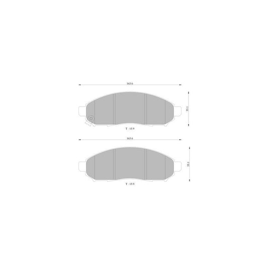 Bosch 0986Ab9300 Brake Pad Set For Nissan Navara With Acoustic Wear Warning BP9300