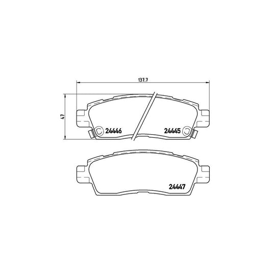 Brembo P 10 010 Brake Pad Set With Acoustic Wear Warning
