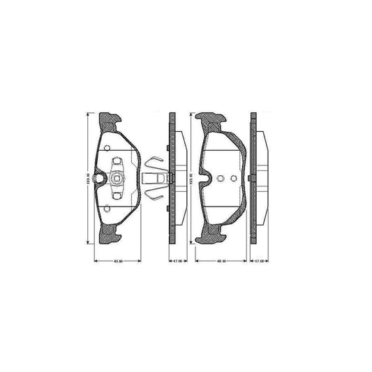 Bosch 0986Tb2899 Brake Pad Set Excl Wear Warning Contact With Accessories