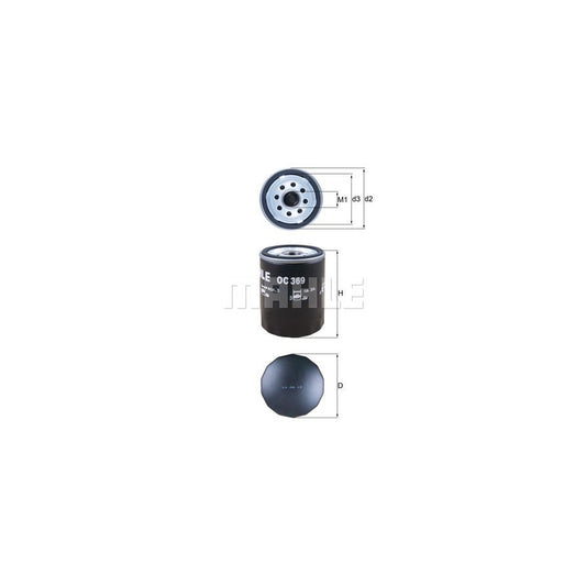 MAHLE ORIGINAL OC 369 Oil Filter Spin-on Filter