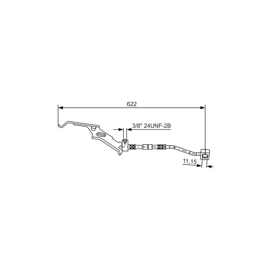 BOSCH 1 987 476 085 Brake Hose 330Mm 3 8