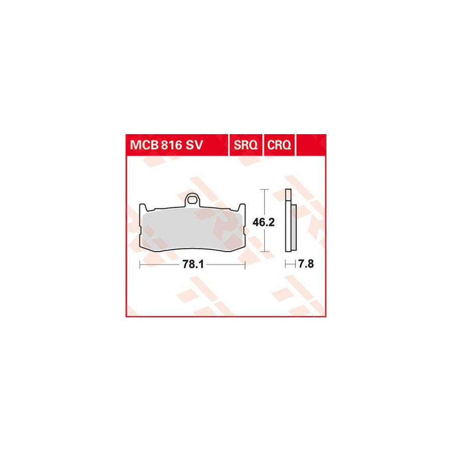 TRW Hyper Carbon Racing Mcb816Crq Brake Pad Set