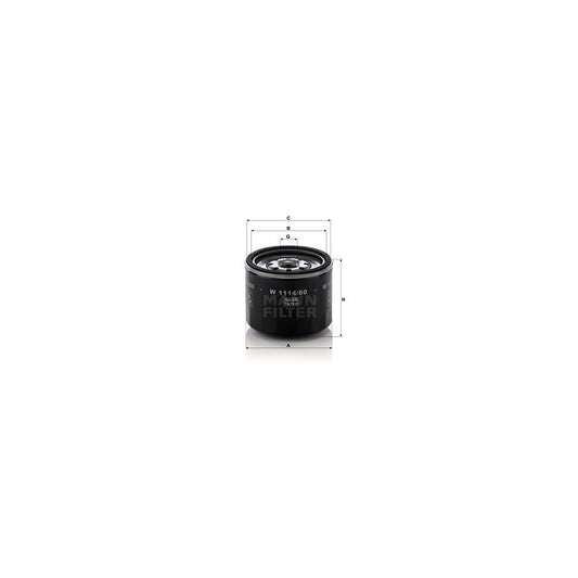 MANN-FILTER W 1114/80 Oil Filter Spin-on Filter