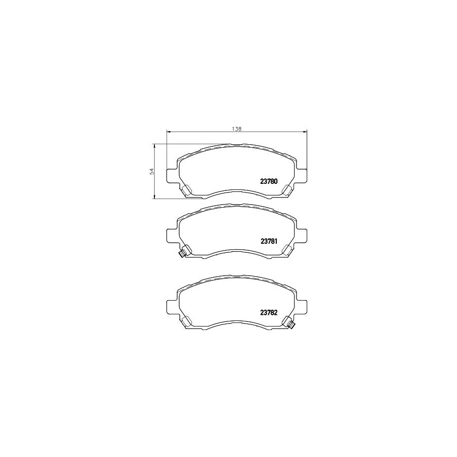 Hella 8DB 355 010 121 Brake Pad Set With Acoustic Wear Warning