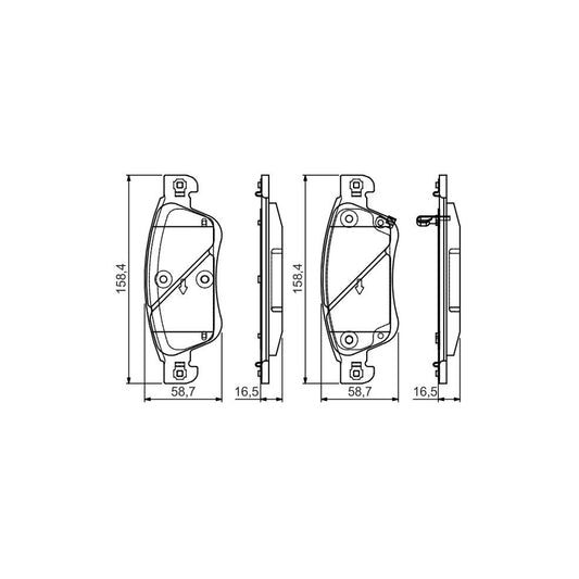 Bosch 0986495134 Brake Pad Set With Acoustic Wear Warning With Mounting Manual BP1558