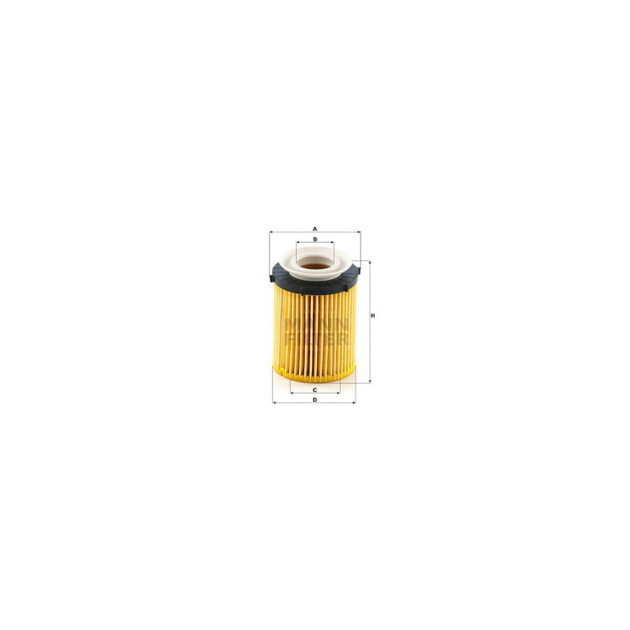 MANN-FILTER HU 711/6 z Oil Filter with seal, Filter Insert