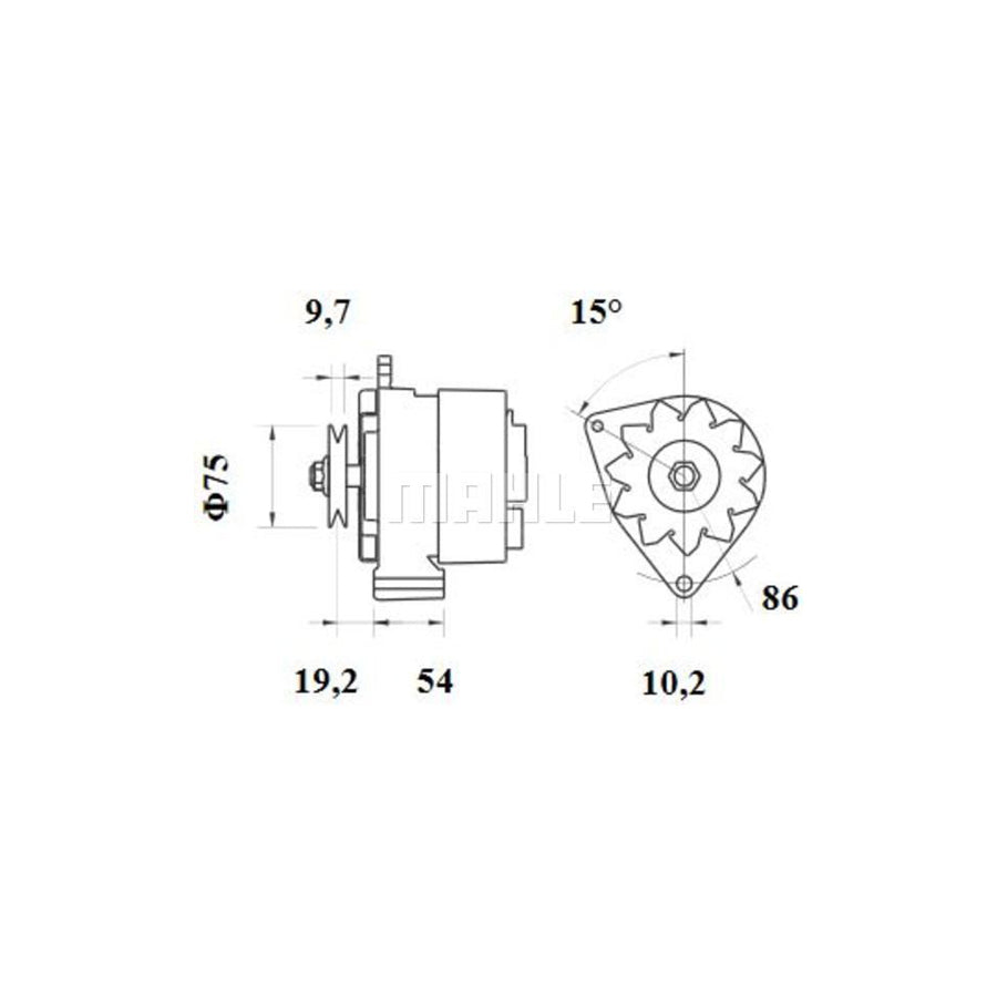 MAHLE ORIGINAL 014 TC 17001 000 Turbocharger