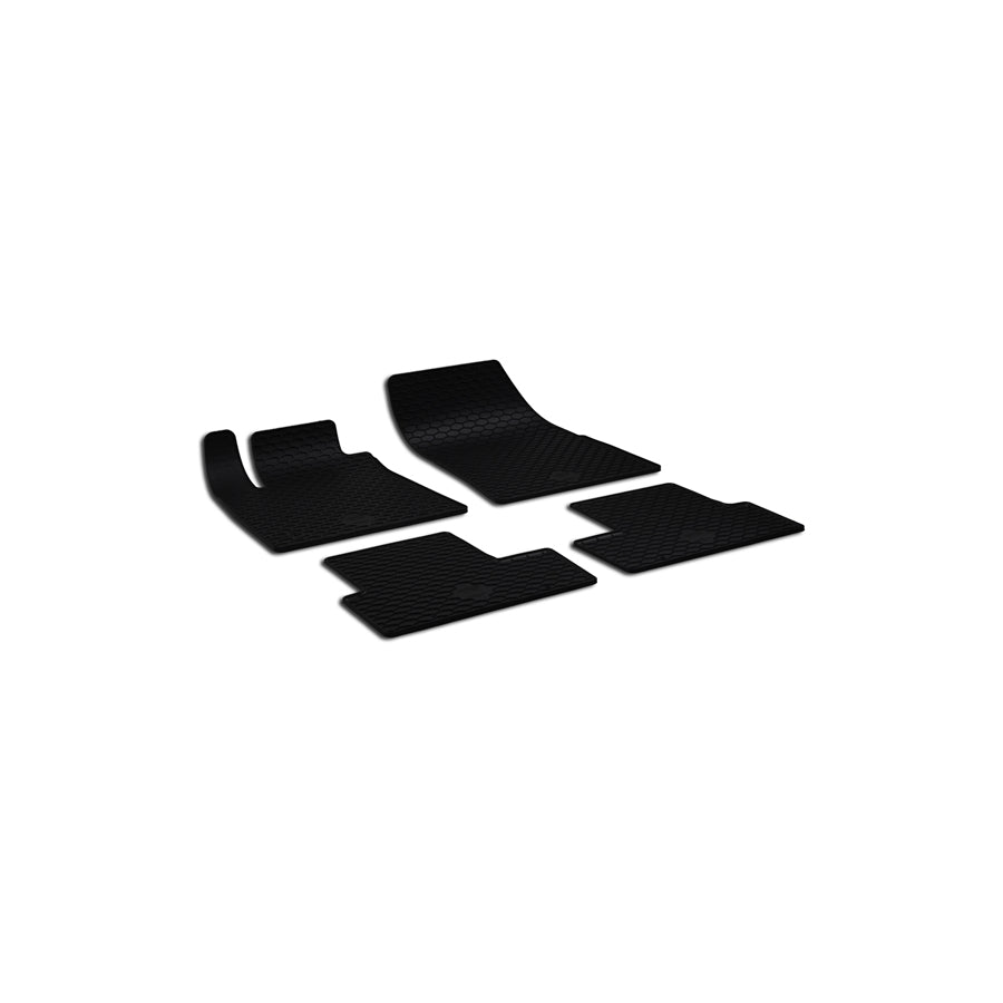 WALSER Tailored 50792 Floor mat set for RENAULT MEGANE Elastomer, Front and Rear, Quantity: 4, Black