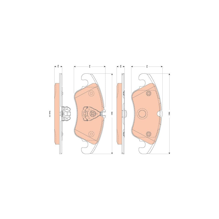 TRW Gdb1833 Brake Pad Set For Ford Focus Mk2 Hatchback Da_ Hcp Dp Prepared For Wear Indicator