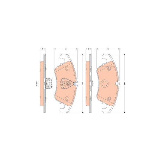 TRW Gdb1833 Brake Pad Set For Ford Focus Mk2 Hatchback Da_ Hcp Dp Prepared For Wear Indicator