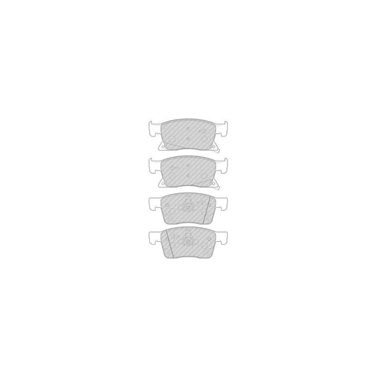 Ferodo Fdb4934 Brake Pad Set With Acoustic Wear Warning With Piston Clip With Accessories