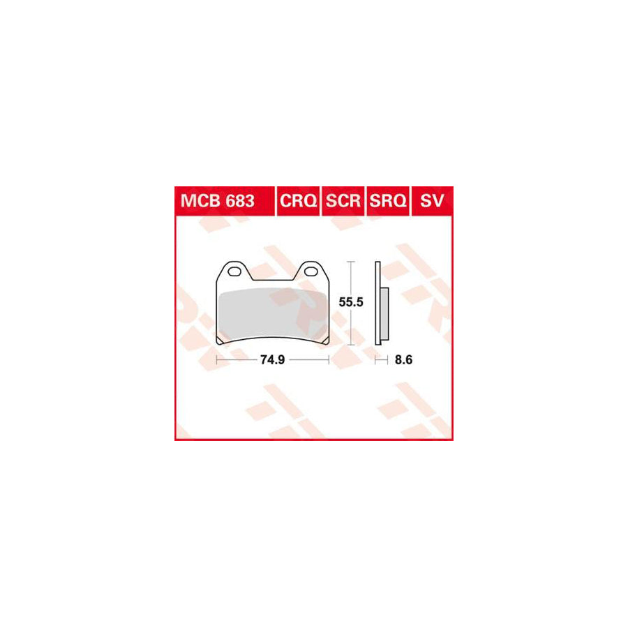 TRW Sinter Carbon Racing Mcb683Scr Brake Pad Set