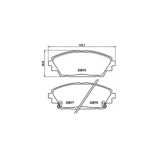 Hella 8DB 355 021 421 Brake Pad Set With Acoustic Wear Warning