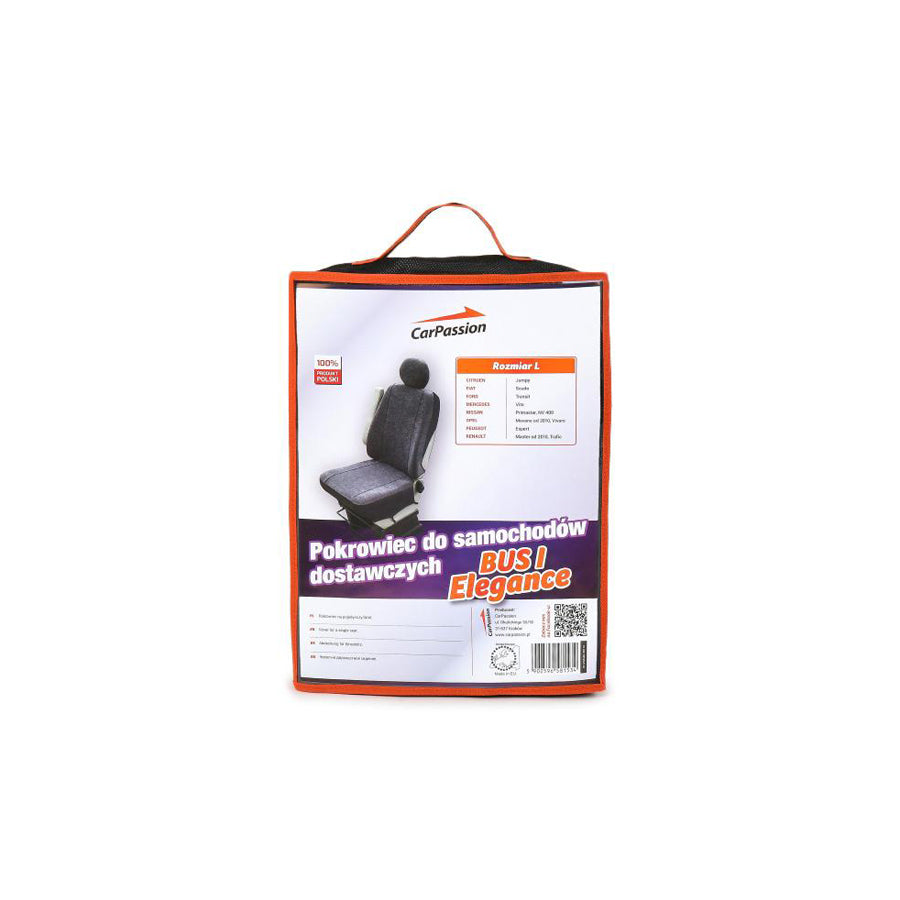CARPASSION BUS I Elegance 30112 Car seat cover graphite, Polyester, Front